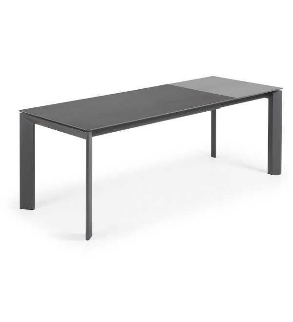 Стол Atta 160 (220) x90 графит керамический