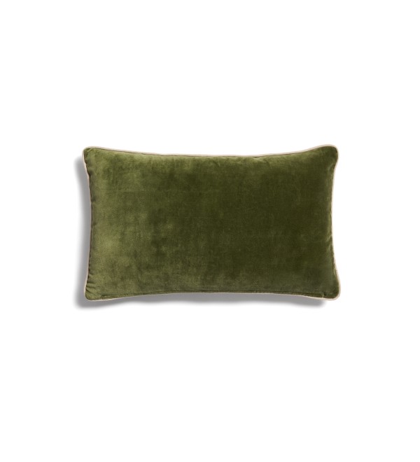 Чехол для подушки из бархата Ovelin зеленого и кремового цвета, 30 x 50 см
