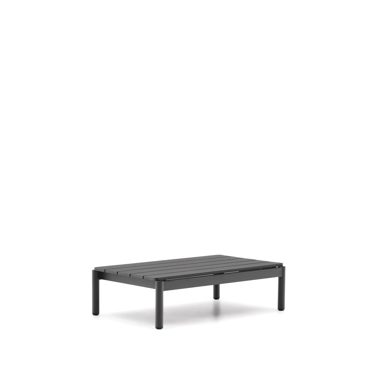 Журнальный столик Sorells из серого алюминия 57 x 91 см