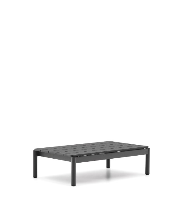 Журнальный столик Sorells из серого алюминия 57 x 91 см