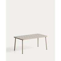 Уличный стол Zivia из оцинкованной стали бежевого цвета, 90 x 50 см
