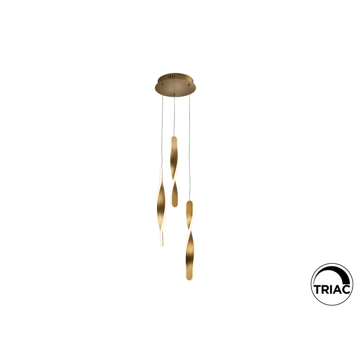 Люстра Twist 3L золотая