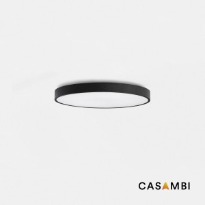 Потолочный светильник Domio Ш600 43W черный PRISM 4000K CRI80 CASAMBI