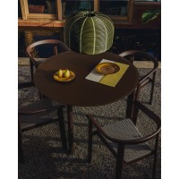 Уличный стол Erice из алюминия и закаленного стекла коричневого цвета, 120 см