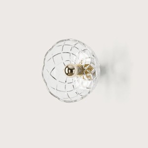 Бра Lotto Ø20 прозрачное стекло/латунный металл