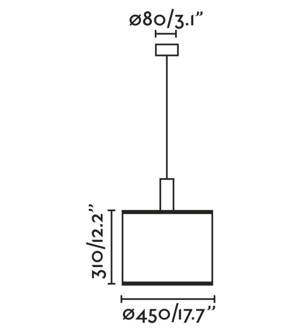 Люстра Mambo Simple черный/ротанг ø450
