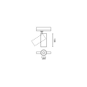 Трековый светильник Fost Ш64 28W черный 35° 4000K CRI90