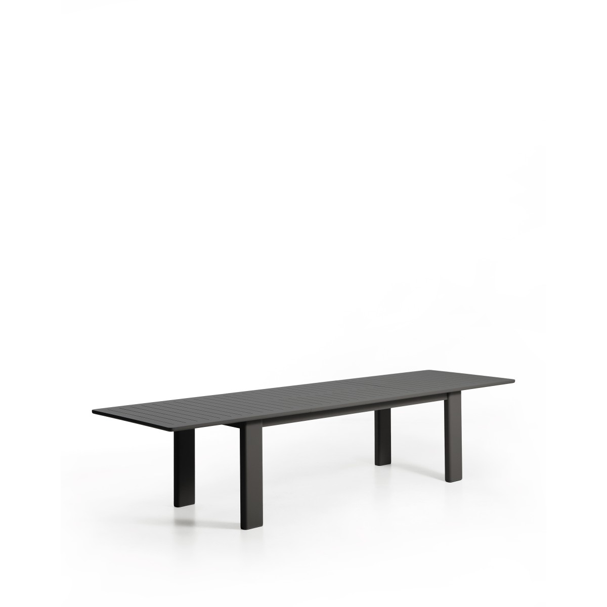 Раздвижной уличный стол Livorno из графитового алюминия, 233(350) x 100 см