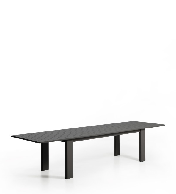 Раздвижной уличный стол Livorno из графитового алюминия, 233(350) x 100 см