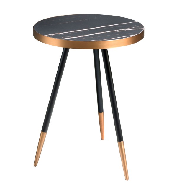 Круглый журнальный столик из стали и керамики CT1015-1AA /2069