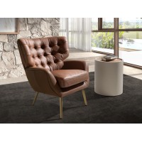 Кресло Chester 5165 из темно-коричневой кожи
