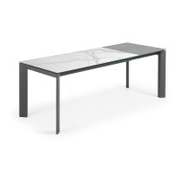 Стол Atta 160 (220) x90 антрацит, керамика