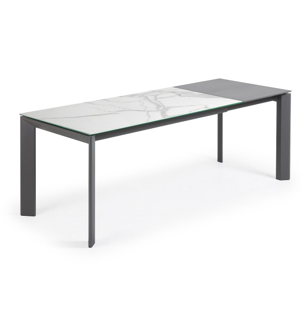 Стол Atta 160 (220) x90 антрацит, керамика