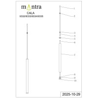 9332 Подвесной модульный светильник без основания CALA Mantra