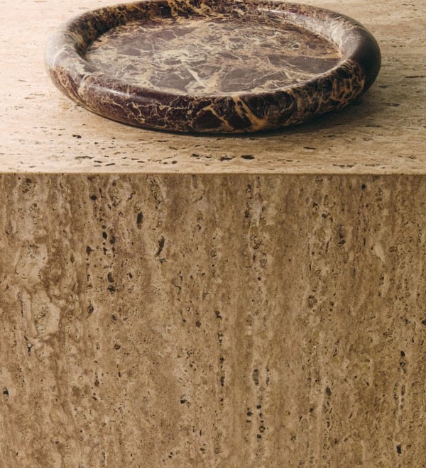 Поднос Lenorel из бордового мрамора 30 x 23 см