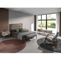 Банкетка 5107/WD1404 с обивкой из темно-серой ткани