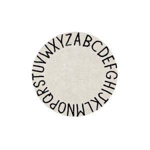 Ковер круглый Алфавит Round ABC (бежевый) 150D