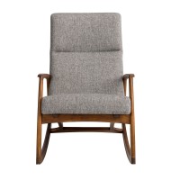 Кресло-качалка 5106/WD972 из серой ткани