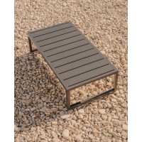Comova Журнальный столик  для улицы из черного алюминия 60 x 114 см