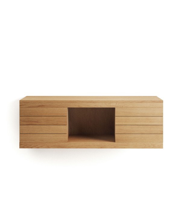 Kenta Мебель для ванной из массива тика с натуральной отделкой, 120 x 45 см