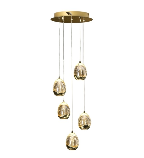 Подвесной светильник Rocio LED 5L Ø30 золотой