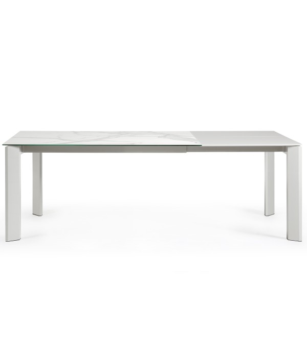 Стол Atta 160 (220) x90 керамика белый