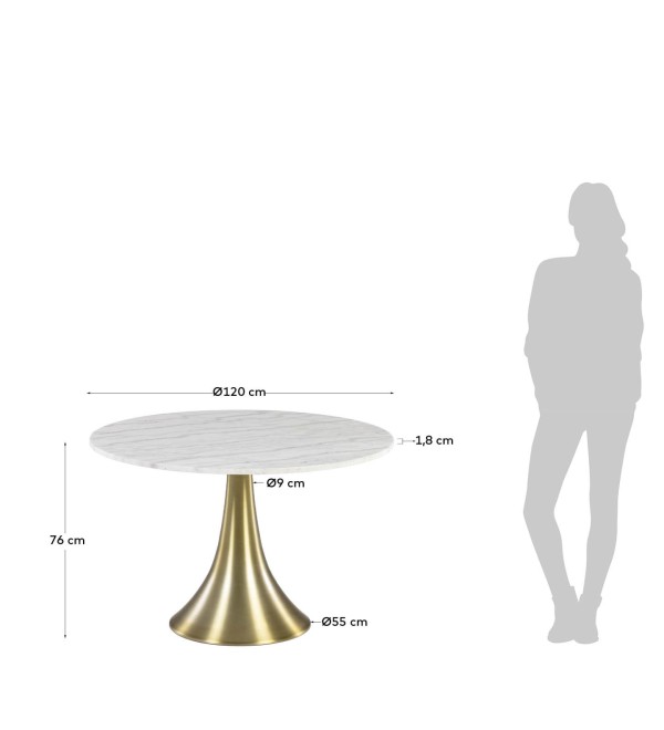 Oria круглый обеденный стол Ø 120 cm