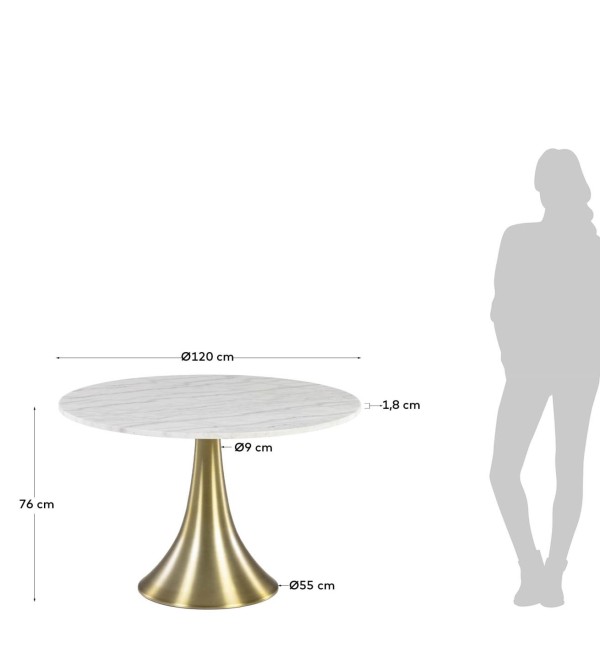 Oria круглый обеденный стол Ø 120 cm