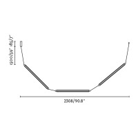 Подвесной светильник LUMINA 600 3L COL CURVO черный LED 36W 2200K DALI