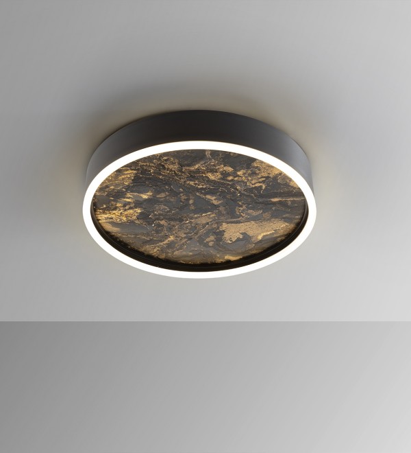 Потолочный светильник Stone CCT- черный LED 40D