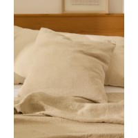 Плед Tandi из льна бежевого цвета 90 х 135 см