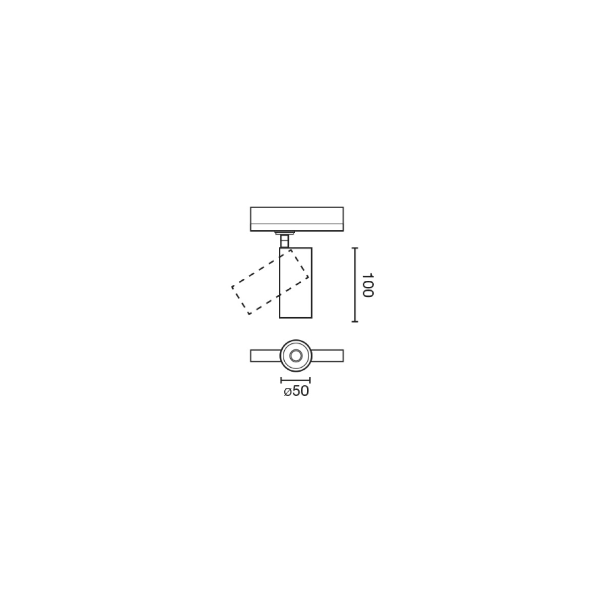 Трековый светильник Fost Белый Ø50 15W 20° 3000K CRI90 Casambi