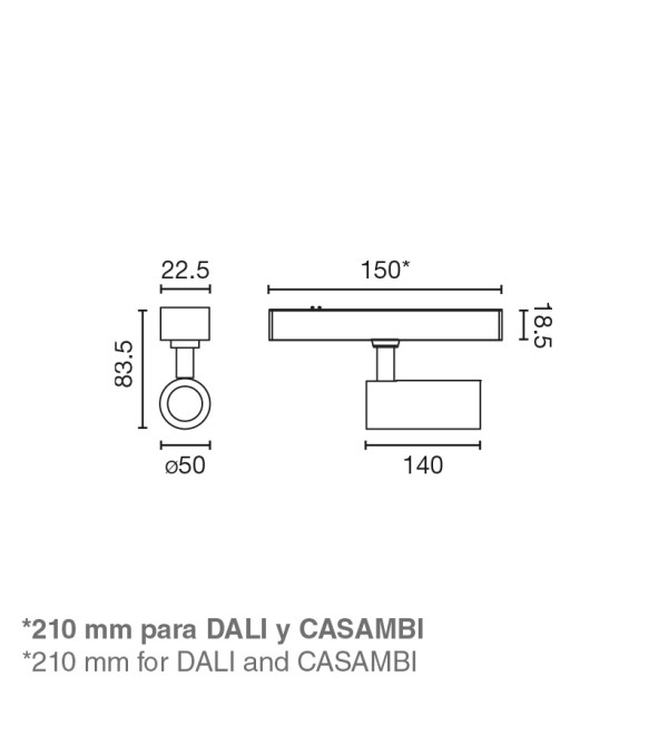 Трековый светильник NESO SLIM HOLE-10W 2700K 18 GRADOS черный CASAMBI