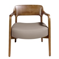 Кресло LC17088 /5082 из экокожи с каркасом из ясеня