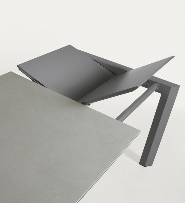 Стол Atta 160 (220) x90 антрацит керамика