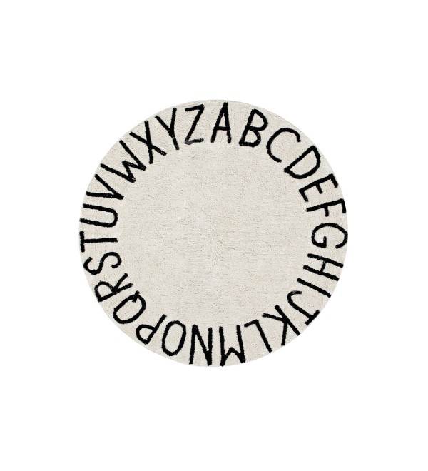 Ковер круглый Алфавит Round ABC (бежевый) 150D