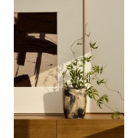 Коричневая керамическая ваза Dirva, 23 см
