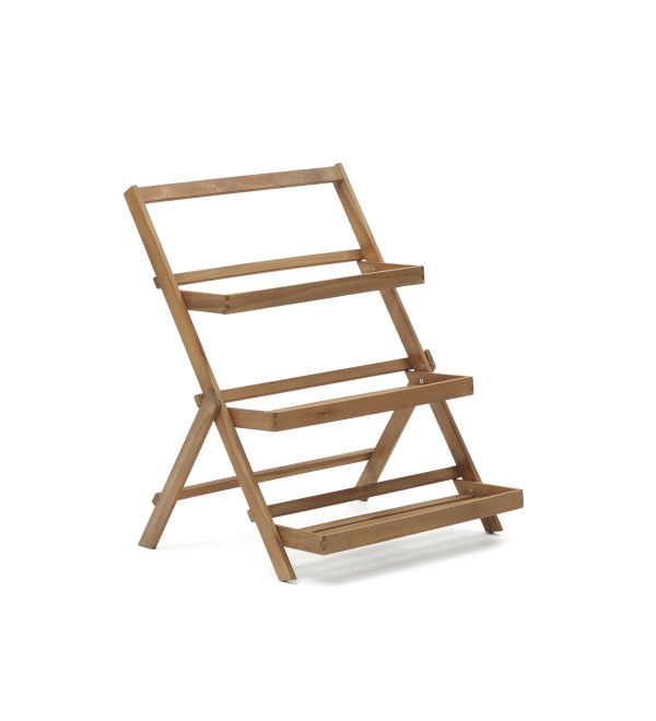 Victora Уличный стеллаж из массива акации 70 x 85 см