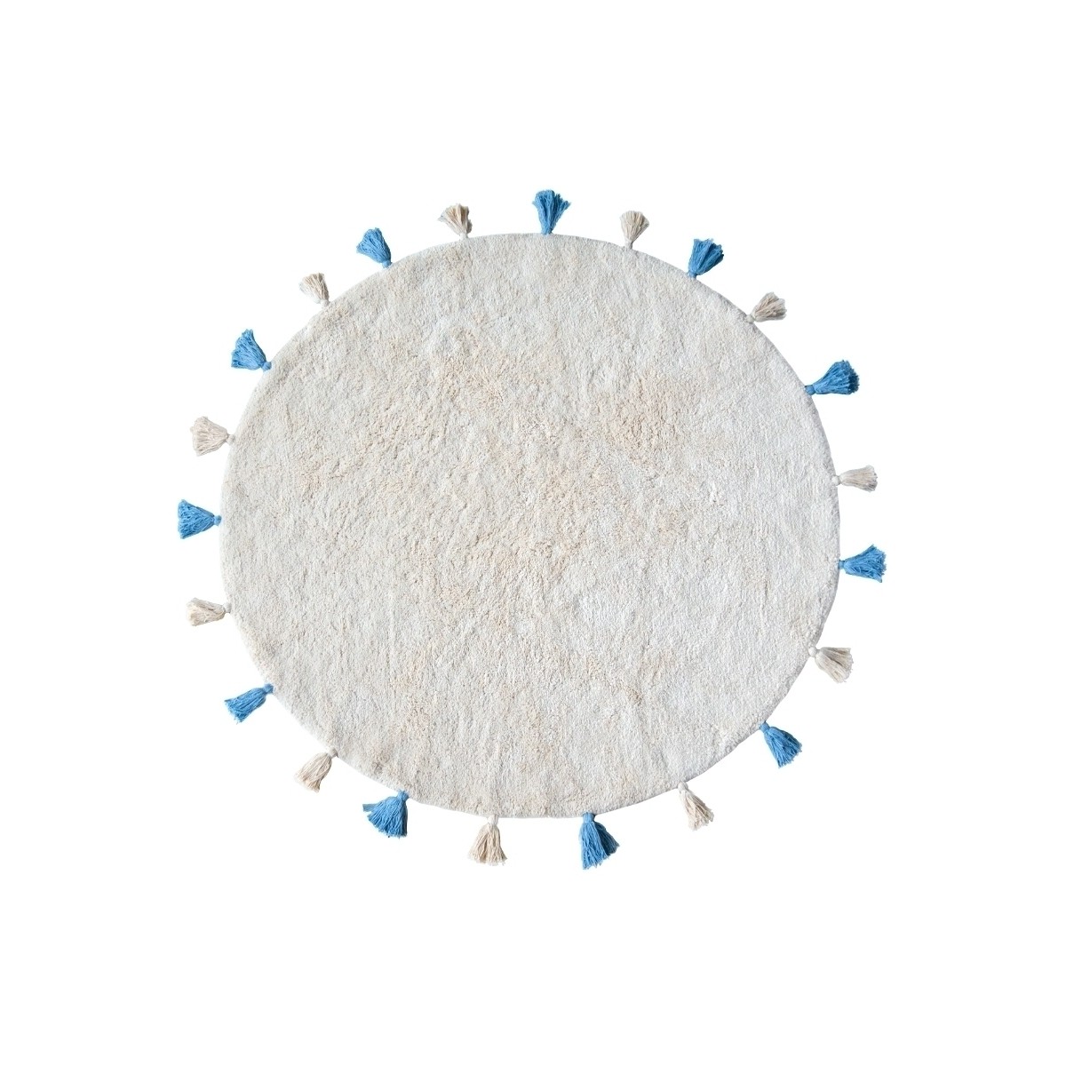 Хлопковый ковер Lillaland COLORFUL WHITE BLUE D140