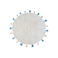 Хлопковый ковер Lillaland COLORFUL WHITE BLUE D140