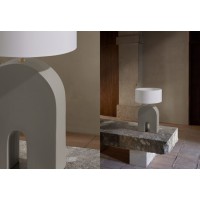 Настольная лампа Home золотой металл + белый абажур 801011/41