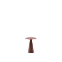 Журнальный столик Wilshire из стекла и стали терракотовый Ø30cm