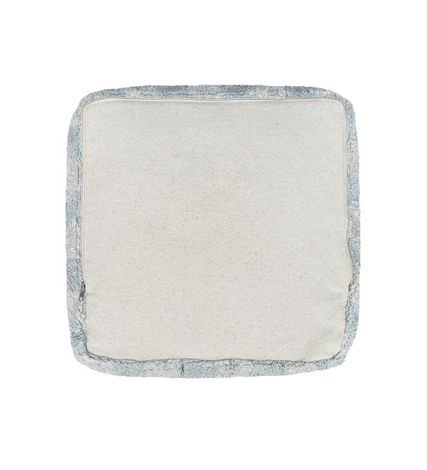 Подушка-пуф Шахматы серо-голубой 20*40*40