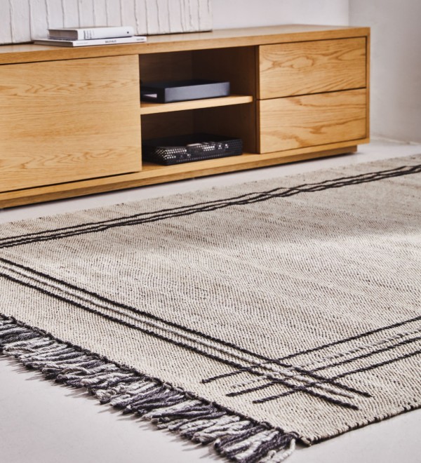 Eneo Ковер с бежевыми и коричневыми кисточками 160 x 230 см