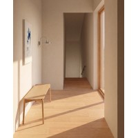 Скамейка Evera из дубового шпона с натуральной отделкой, 122 см