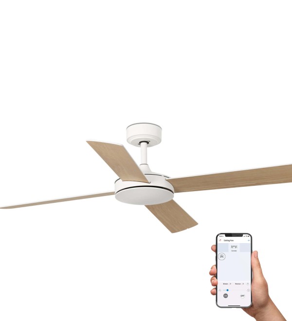 Потолочный вентилятор MALLORCA DC Ш1320MM белый 4P белый клен TUYA