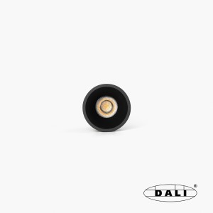 Tulipa Черный встраиваемый даунлайт 7W 15° 3000K CRI90 DALI
