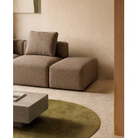 Пуф Blok из коричневого шенилла, 60x104 см