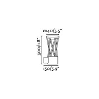 Уличное бра Twist темно-серое