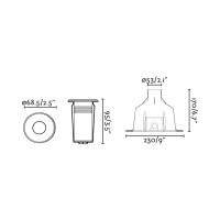NOK 68 Встраиваемый светильник для бассейна из матового никеля LED 5W 4000K 30є 24V